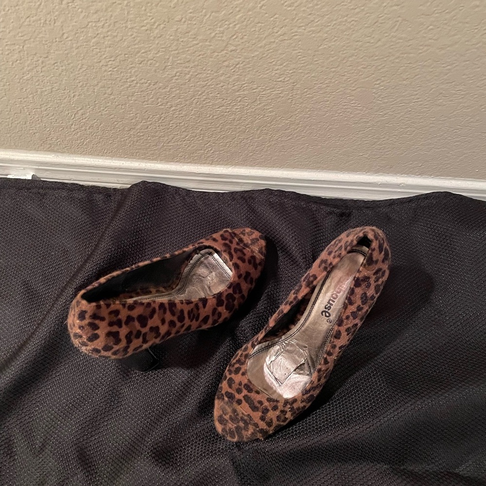 Brown Cheetah Print 3 inch Heels